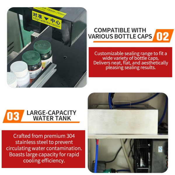 Automatic Induction Cap Sealer 4000W Electromagnetic Induction Aluminum Foil Sealing Machine