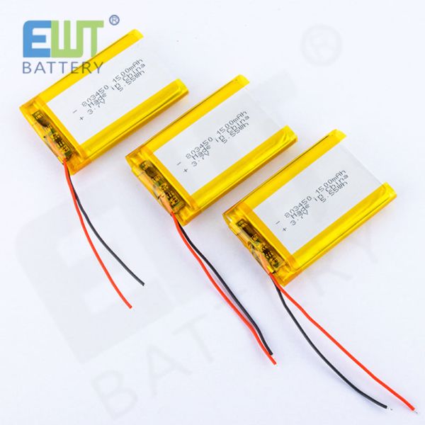 8 by 34 by 50 millimeter solid state 3.7 volt 1500 milliamp hour li polymer lipo 803450 battery pack unit cell component
