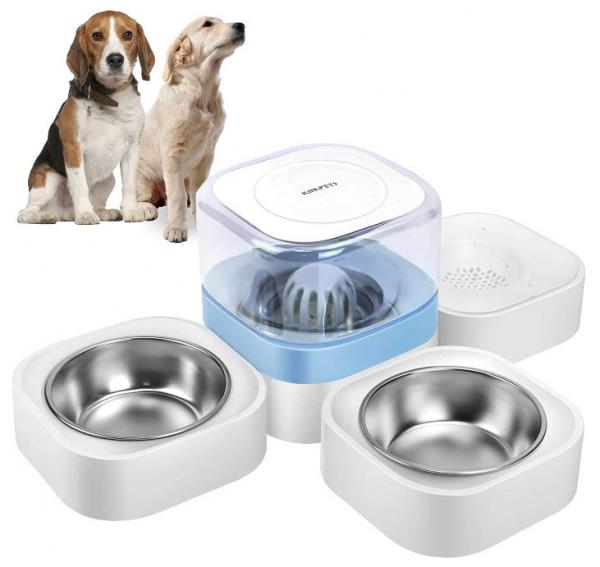 Buy 2 Stainless Steel Automatic Water Feeder Raised Dog Cat Bowl 10cm at wholesale prices