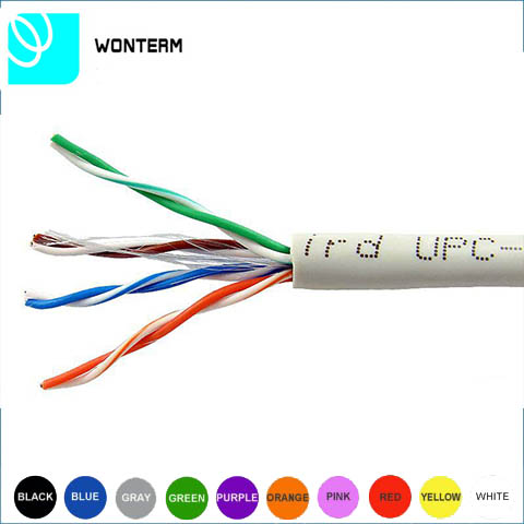 Outdoor UTP cat6 Black PVC+PE jacket 0.51mm BC 8 core Network cable