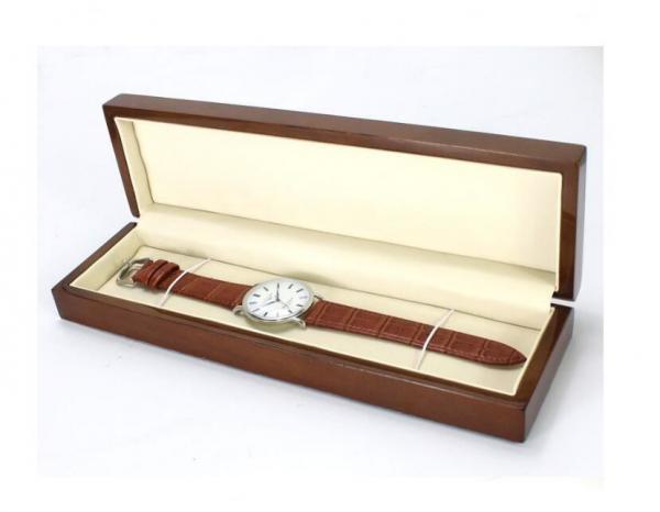 Buy Rectangular Business Gift Watch Packing Box / Handmade Wooden Jewelry Box at wholesale prices