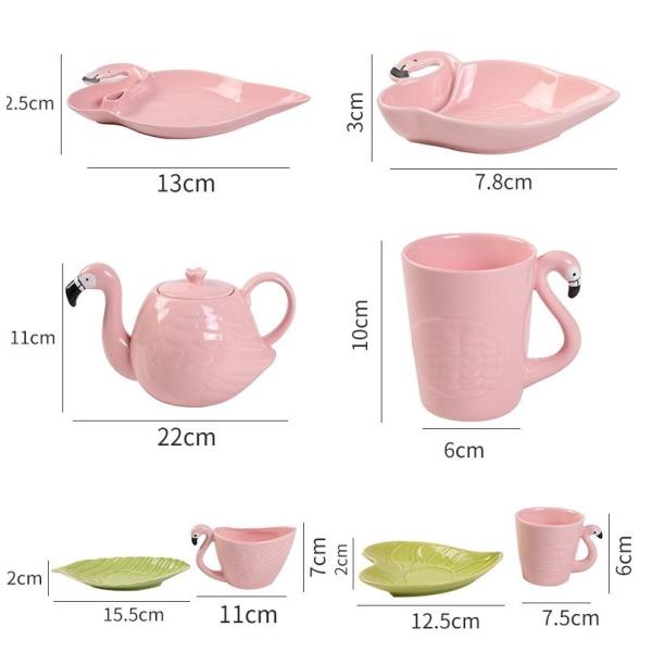 Promotional LFGB Nordic Style Flamingo Tea Set