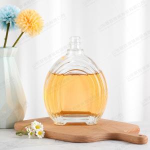 Quality Clear Amber Boston Round Glass Bottle for Liquid Medicine 500ml Base Material Glass BRANDY for sale