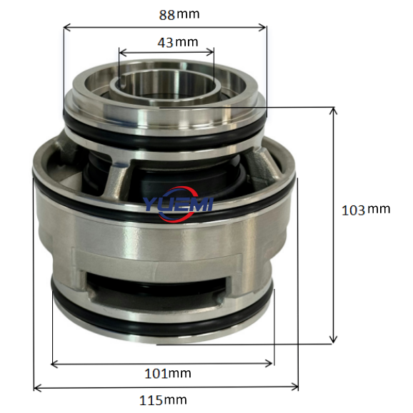 Sarlin 43 Cartridge Mechanical Seal 43mm for Sarlin Glf Flygt Wasterwater Pump for Se SL Pump