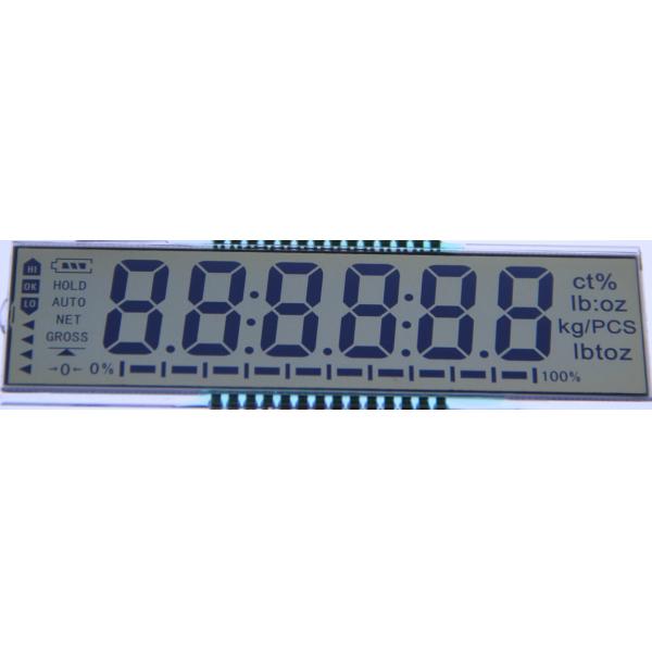 TN Positive Seven Segment Display Lcd 1/4 Duty 1/3 Bias