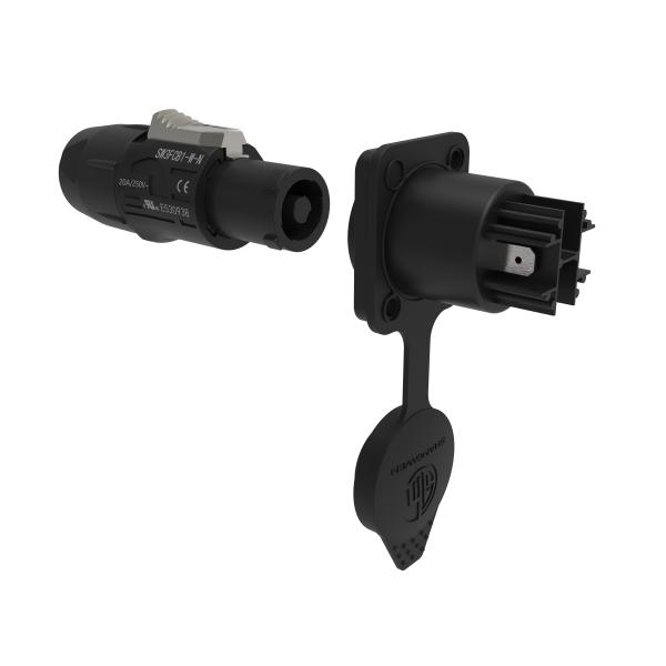 CQC Waterproof Power Connector Black Powercon Plug 250v 20A