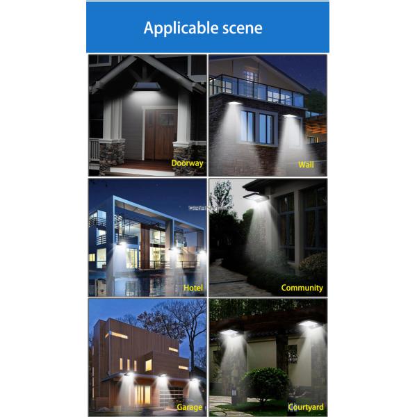 IP65 4W Garden Solar LED Wall Lights Outdoor PIR Motion Sensor 450 Lux