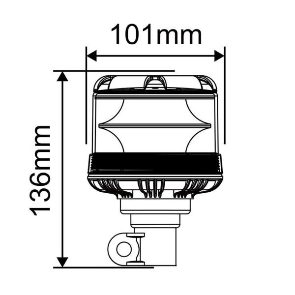 Amber Rotating Beacon Light Waterproof Strobe Beacon Light Customized