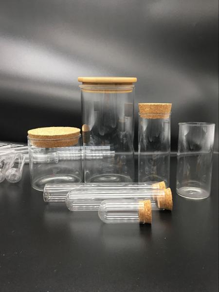 Heat-Resistant Borosilicate Glass Jars with Plastic Seal/Glass Storage Jar、lead free glass jar
