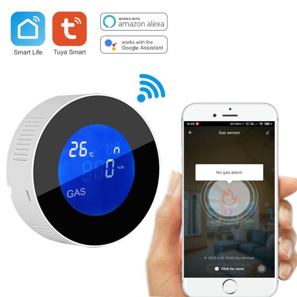 Home Alarm System Wi-Fi Tuya Led Digital Alarm Leak Detector Gas Sensor Gas Leak Detector