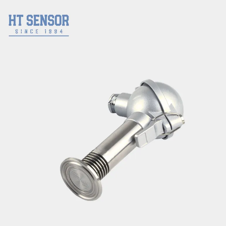 The High Temperature Clamp is Connected To The 50.4mm Cable Pressure Sensor Transmitter