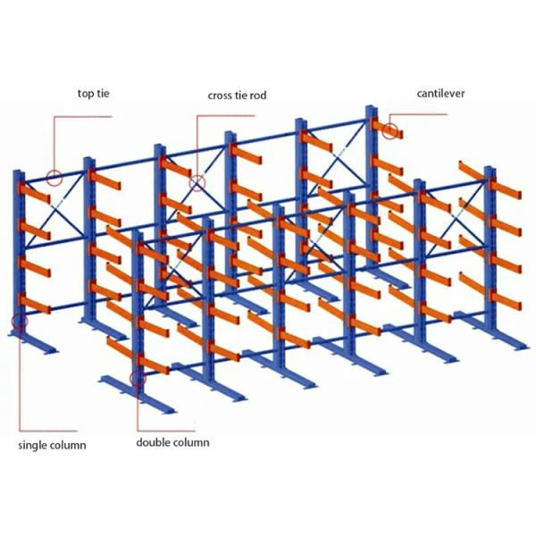 Pallet Warehouse Racking for Goods Storage Warahouse Metal Cantilever Shelf