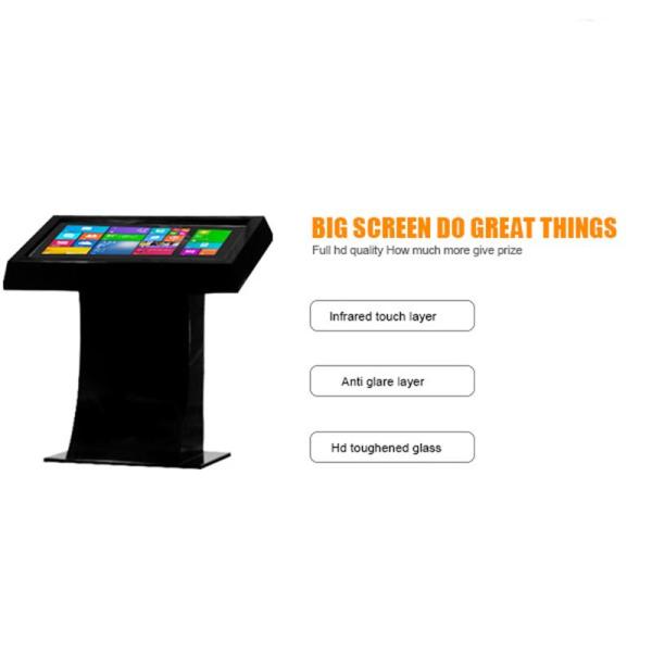 High Brightness 43'' Interactive Touch Table , Kiosk Multi Touch Display Full HD Resolution