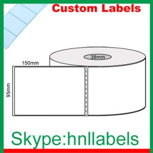 Quality Custom Thermal Label 95mmX150mm/1 Plain D/Thermal Roll Perm,Perfs, 400Lpr, 38mm core for sale