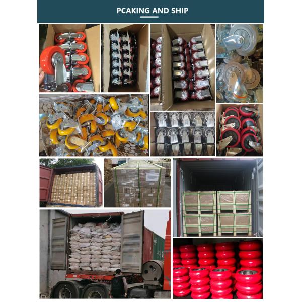 75mm 3inch Platform Trolley Furniture TPR Soft Grey Rubber Plate Swivel Caster Wheels