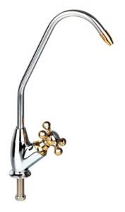 Quality Single Handle Brass Gooseneck Kitchen Faucet / Long Neck Kitchen Faucet For Ro System for sale