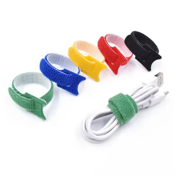 Customized Hook And Loop Cable Ties Self Locking Reusable Velcro Cable Ties Adjustable