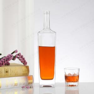 200ml 250ml 500ml 700m 750ml Square Flat Liquor Bottle for Vodka Whiskey Gin