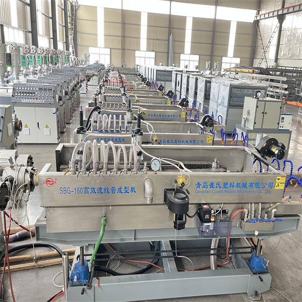 HDPE Corrugated Pipe Extrusion Line Plastic Corrugated Flexible Pipe Machine
