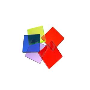 China 50x50mm Colored Optical Glass Filters Longpass For Environmental Testing on sale