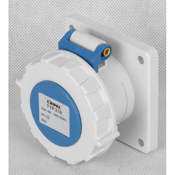 Straight IP67 Outdoor Industrial Panel Mounted Receptacles /Sockets 16A,32A,63A,125A 2P+E, 3P+E 3P+N+E