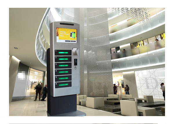 Commercial Cell Phone Charging Stations Kiosk , Secure Phone Charging Station