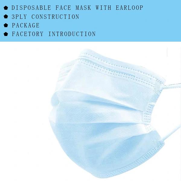 Disposable 3-Ply Face Mask For Personal Health