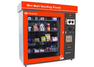 Quality Touch Screen Mini Mart Vending Machine Business Station Automated Retail Coin / Bill / Card Operated for sale