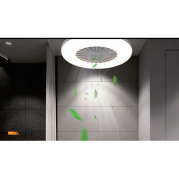 Socket Fan Light with Remote Control 3 Colors Dimmable LED Ceiling Fan 14W for Bedroom Kitchen Storage Room