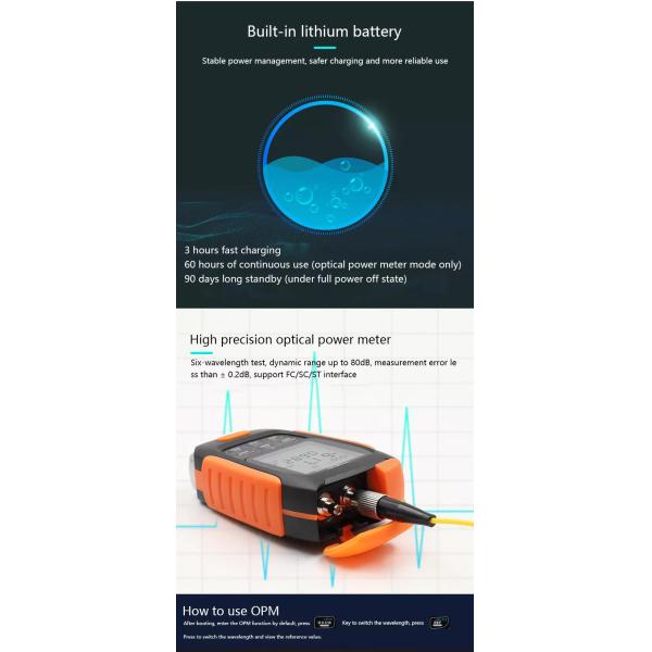 TriBrer APM50 Mini Optical Power Meter OPM FTTH Multifunction