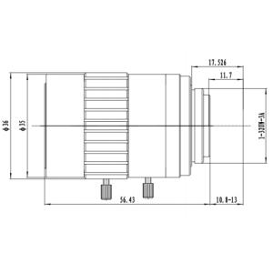 2/3" 16mm F1.8 5Megapixel Non-distortion Manual IRIS C-mount FA Lens