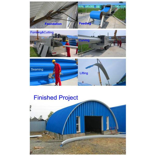 0.8-1.5mm Thickness Arch Sheet Roll Forming Machine YX914-610 With 4.0 KW Hydraulic Cutting