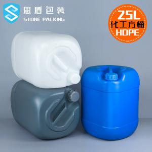 China Empty 25L HDPE Plastic Chemical Barrel Plastic Bucket Container With Lids on sale