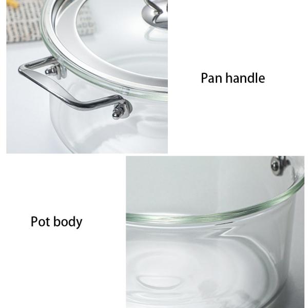 Kitchenware 5L Borosilicate Transparent Glass Soup Pot