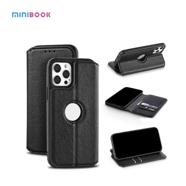 Waterproof Minibook Personalized Magnetic Attraction Pu Leather Cell Phone Case for Phone 12 Pro