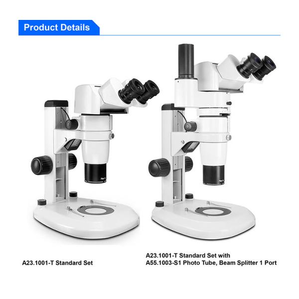 Inclined Head A23.1001 Stereo Zoom Binocular Microscope Max 0.8~8x