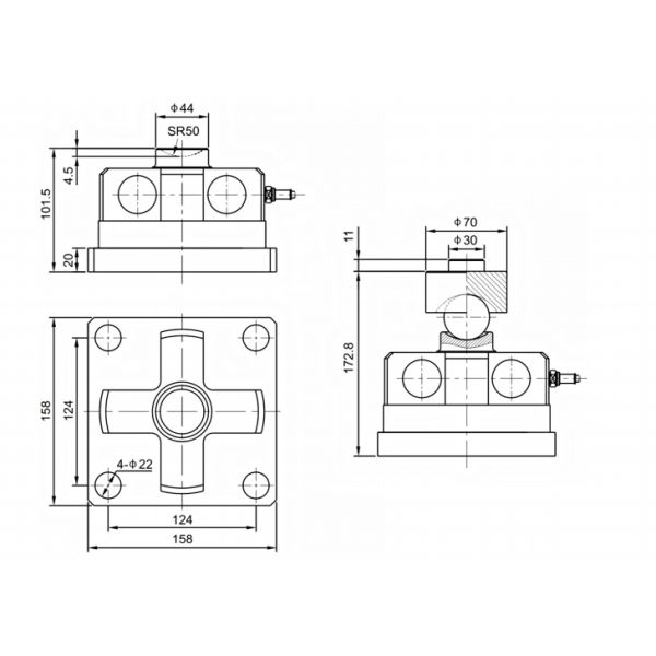 WL-146B Bridge Load Cell 5-40t Capacity with Four-Directional Force Resistance & Moistureproof Seal