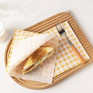 Quality Recycled Greaseproof Wrapping Paper Wax Food Paper Hamburger Packaging for sale