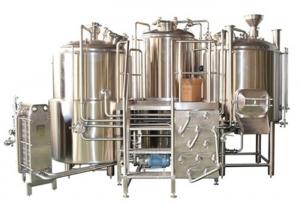 Customized Stainless Steel 3 Vessel Brewhouse With 50-100mm PU Insulation