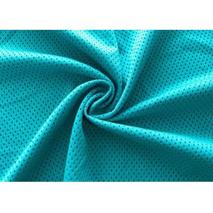China 140GSM 93% Polyester Butterfly Mesh Fabric For Sports Wear Lining Turquoise Blue on sale