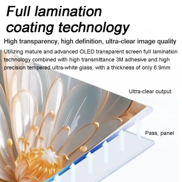 55 Inch Interactive Touch Advertising Screen Smart Transparent Oled Display for Exhibition Jewelry Luxury Display