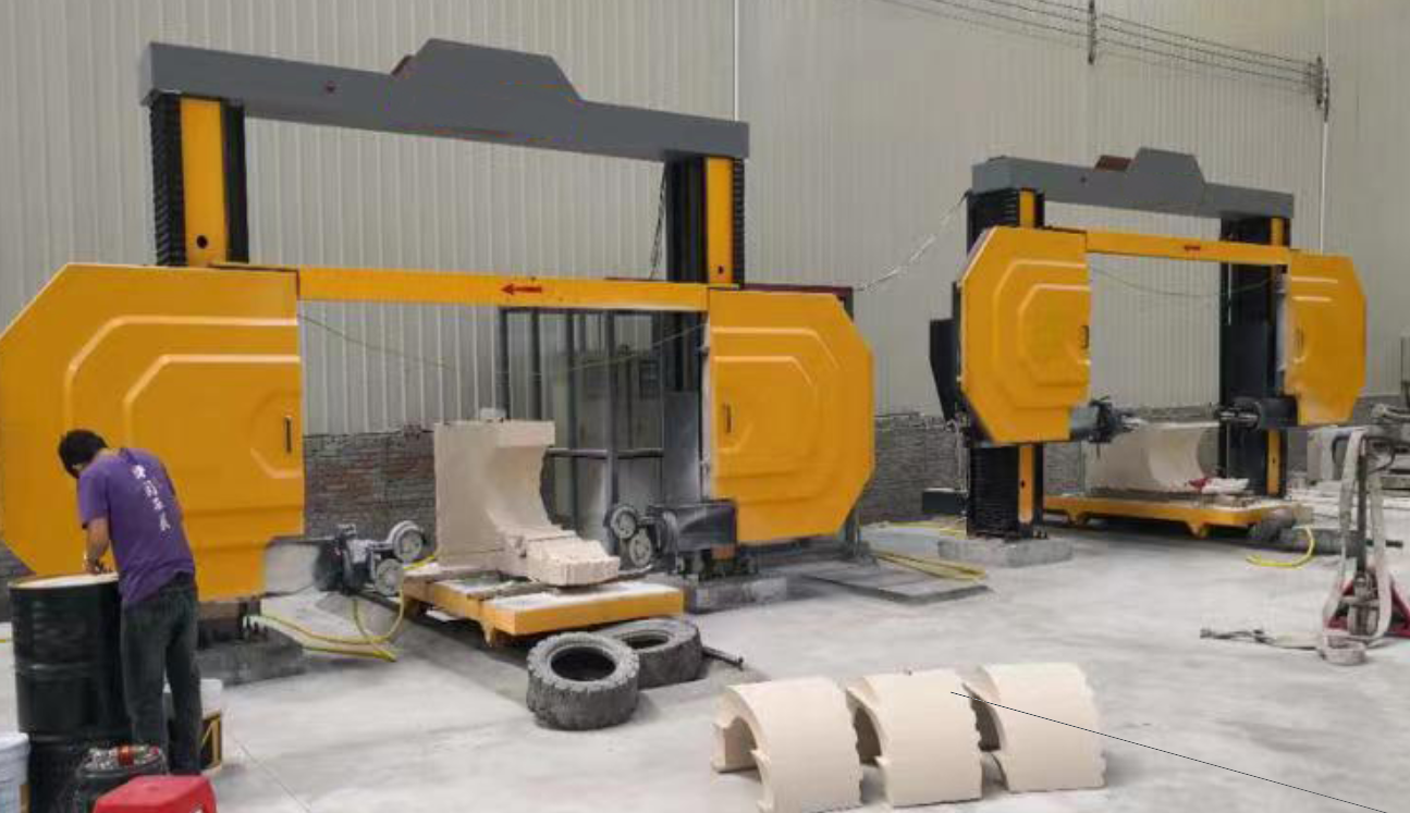 CNC Stone Profiling Wire Saw Cutting Machine with Rotary Table