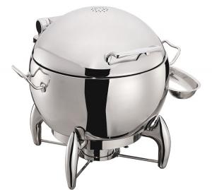 China Round Mechanical Hinge Induction Soup Station Optional 11L Soup Bucket Stainless Steel Chafing Dish on sale