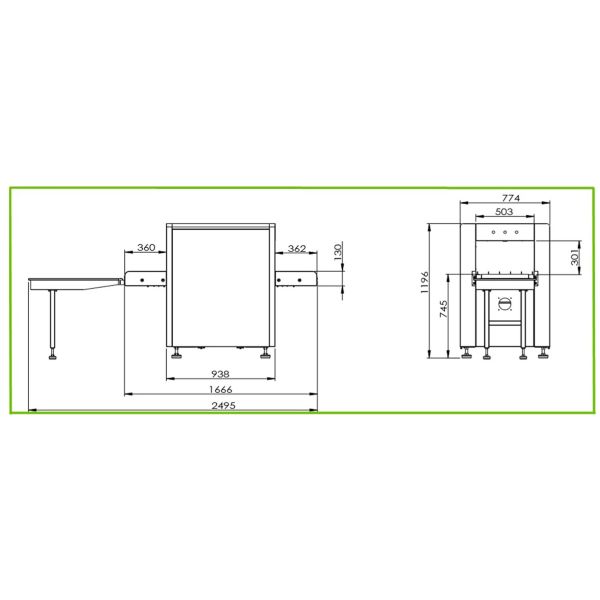 Conveyor X Ray Screening Machine With High Clear Images In Shopping mall