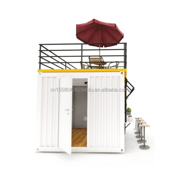 Main Structure Galvanized Steel Square Tubes Modern Triangle Outdoor House Designed with Sandwich Panel Material for Shop