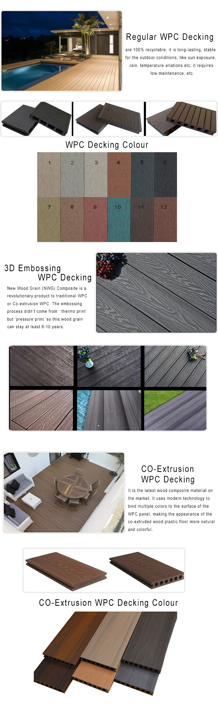 Modern Design 25mm Mix Anhui Bcd Planks Interlocking Diy Bamboo Dyi Wpc Decking