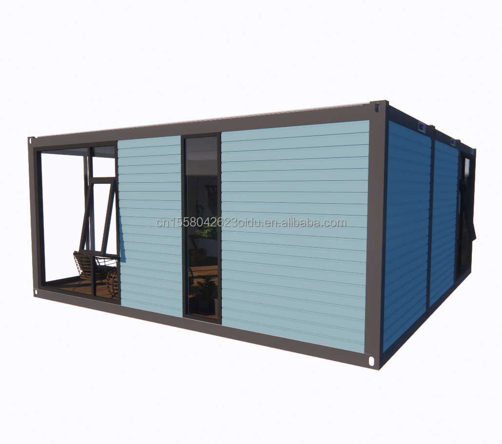 Galvanized Steel Bending 180g 20ft 40ft Detachable Prefabricated Flat Pack Container Home House With 2 Bedrooms for Hotel