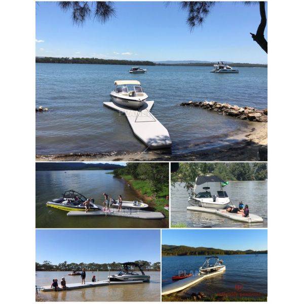 Outdoor PVC Inflatable Pontoon Dock Heavy Duty Floating Platform