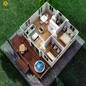 China 20ft 40ft Double Wing Folding Prefabricated Container House on sale