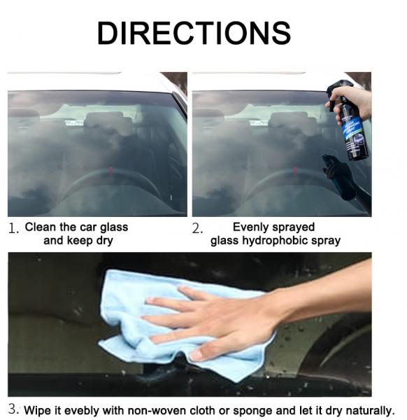 Hydrophobic Car Coating Spray For Automotive Windshield Glass Stains 200ml
